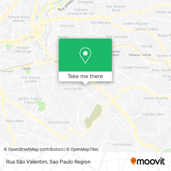 Mapa Rua São Valentim