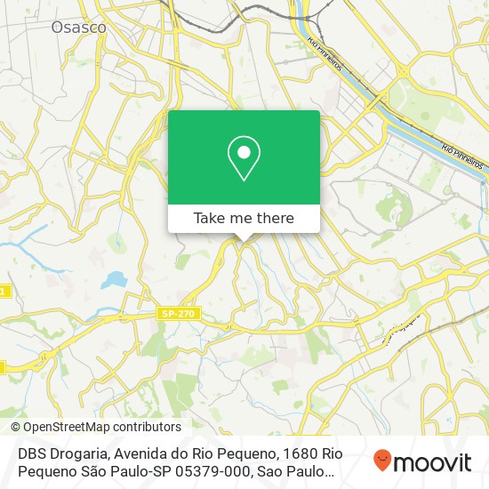 DBS Drogaria, Avenida do Rio Pequeno, 1680 Rio Pequeno São Paulo-SP 05379-000 map