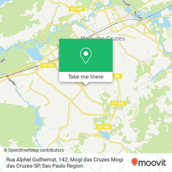 Rua Alphel Guilhemat, 142, Mogi das Cruzes Mogi das Cruzes-SP map