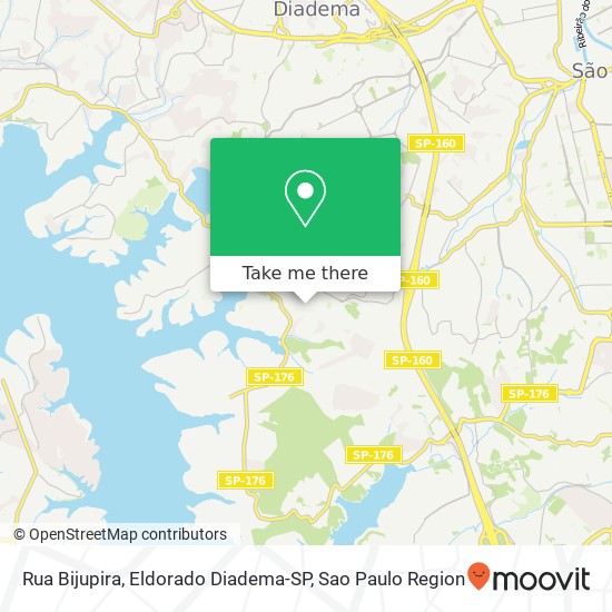 Rua Bijupira, Eldorado Diadema-SP map