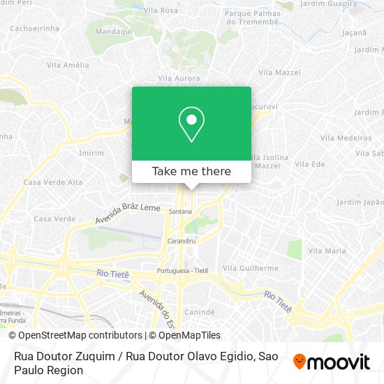 Mapa Rua Doutor Zuquim / Rua Doutor Olavo Egidio