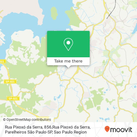 Mapa Rua Pixoxó da Serra, 856,Rua Pixoxó da Serra, Parelheiros São Paulo-SP