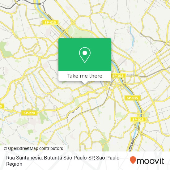 Mapa Rua Santanésia, Butantã São Paulo-SP