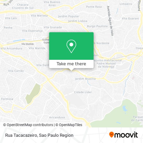 Mapa Rua Tacacazeiro