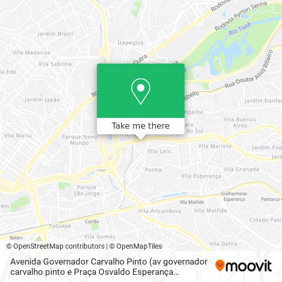 Avenida Governador Carvalho Pinto map