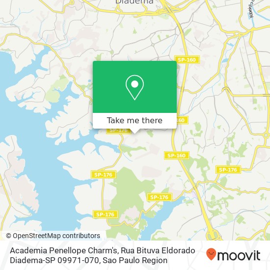 Mapa Academia Penellope Charm's, Rua Bituva Eldorado Diadema-SP 09971-070