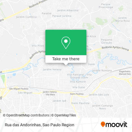 Rua das Andorinhas map