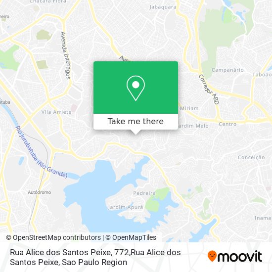 Mapa Rua Alice dos Santos Peixe, 772,Rua Alice dos Santos Peixe