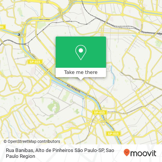 Mapa Rua Banibas, Alto de Pinheiros São Paulo-SP