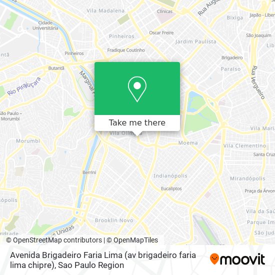 Mapa Avenida Brigadeiro Faria Lima (av brigadeiro faria lima chipre)