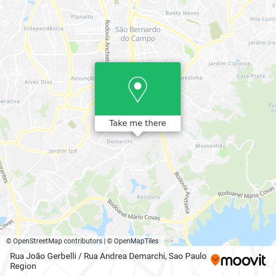 Mapa Rua João Gerbelli / Rua Andrea Demarchi