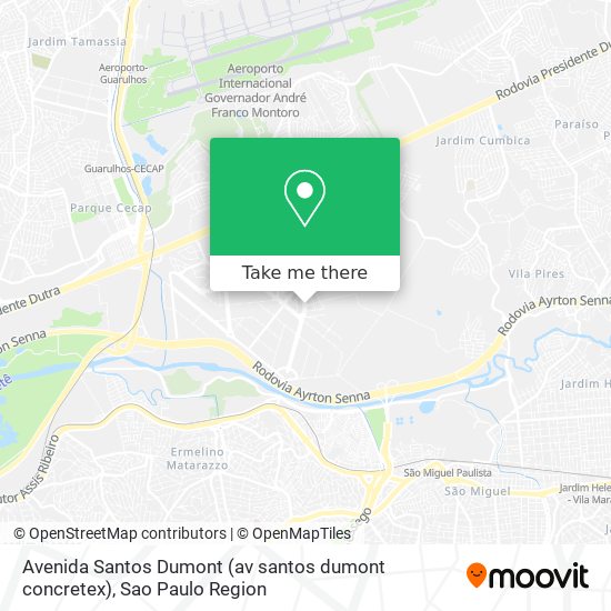 Mapa Avenida Santos Dumont (av santos dumont concretex)