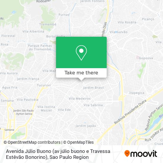Mapa Avenida Júlio Buono (av júlio buono e Travessa Estêvão Bonorino)