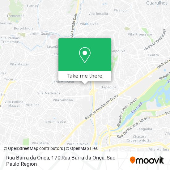 Rua Barra da Onça, 170,Rua Barra da Onça map