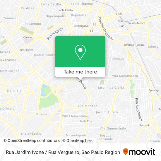 Rua Jardim Ivone / Rua Vergueiro map