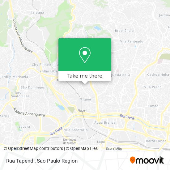 Rua Tapendi map