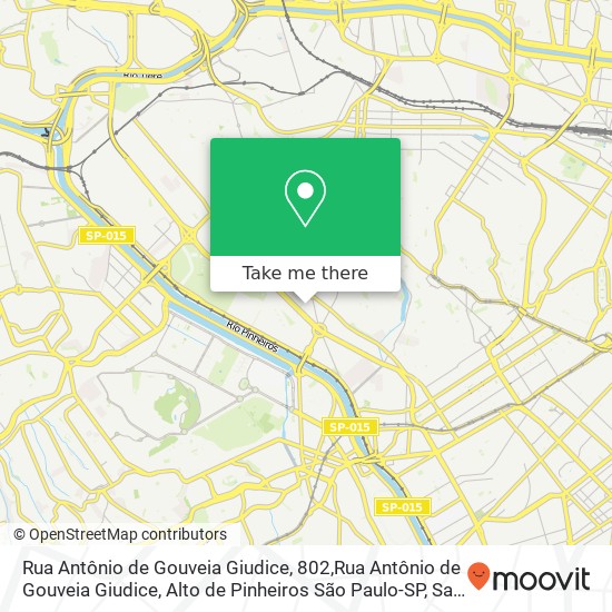 Rua Antônio de Gouveia Giudice, 802,Rua Antônio de Gouveia Giudice, Alto de Pinheiros São Paulo-SP map