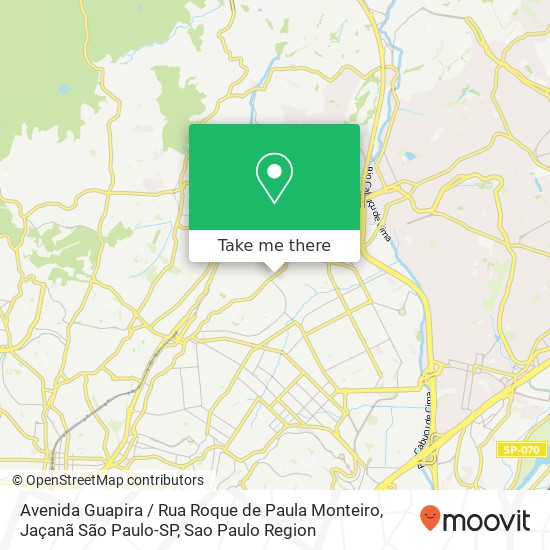 Mapa Avenida Guapira / Rua Roque de Paula Monteiro, Jaçanã São Paulo-SP