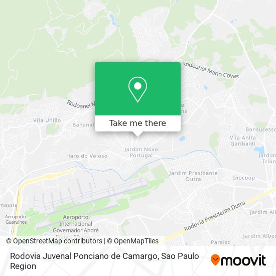 Rodovia Juvenal Ponciano de Camargo map