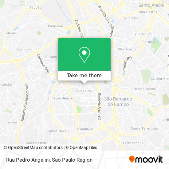 Mapa Rua Pedro Angelini