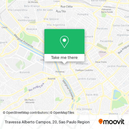 Mapa Travessa Alberto Campos, 20