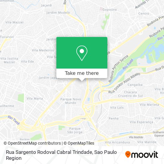 Mapa Rua Sargento Rodoval Cabral Trindade