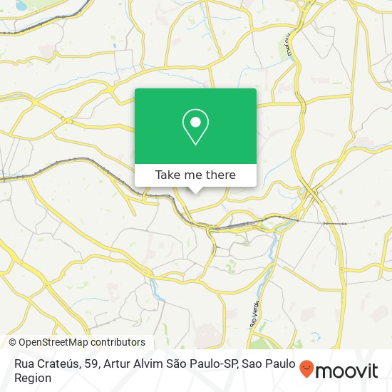 Mapa Rua Crateús, 59, Artur Alvim São Paulo-SP