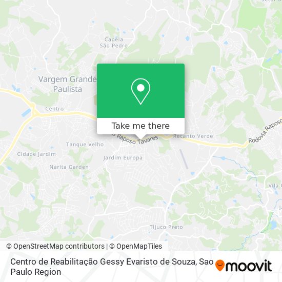 Centro de Reabilitação Gessy Evaristo de Souza map