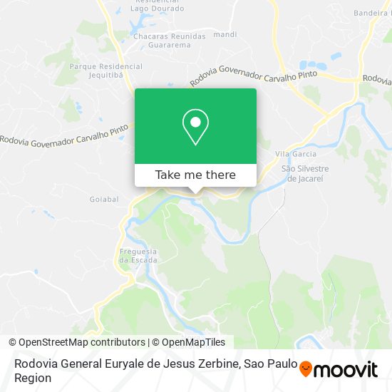 Mapa Rodovia General Euryale de Jesus Zerbine