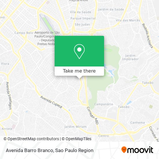 Mapa Avenida Barro Branco