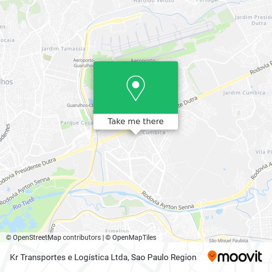 Kr Transportes e Logística Ltda map