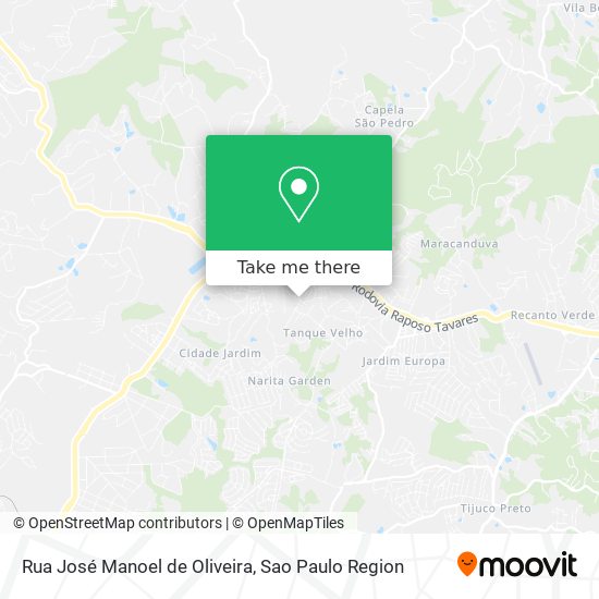 Rua José Manoel de Oliveira map