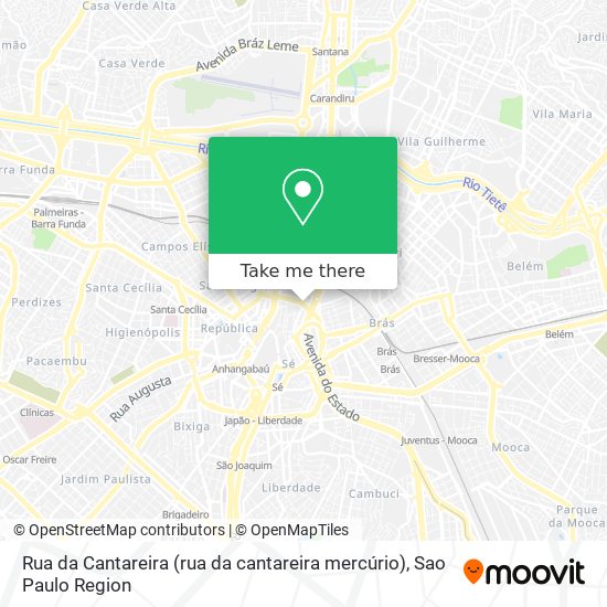 Rua da Cantareira (rua da cantareira mercúrio) map