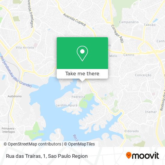 Rua das Traíras, 1 map