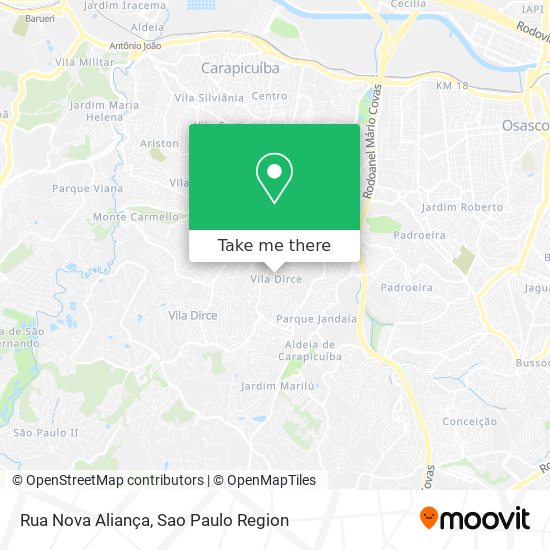 Rua Nova Aliança map