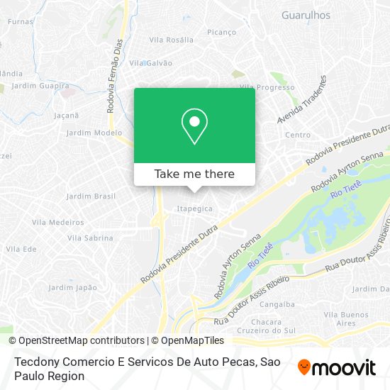 Tecdony Comercio E Servicos De Auto Pecas map