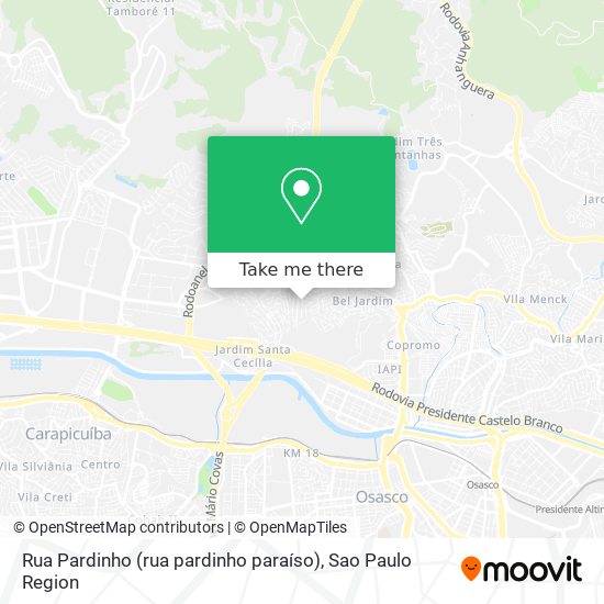 Rua Pardinho (rua pardinho paraíso) map