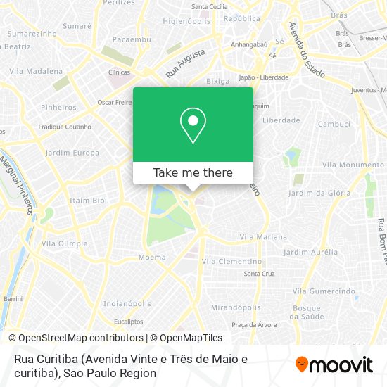 Rua Curitiba (Avenida Vinte e Três de Maio e curitiba) map