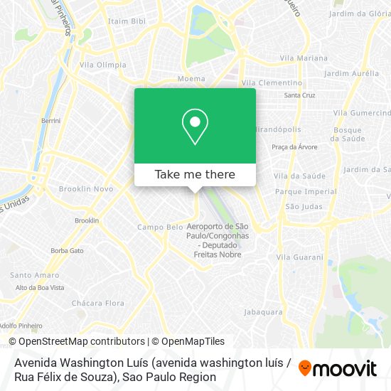 Mapa Avenida Washington Luís (avenida washington luís / Rua Félix de Souza)