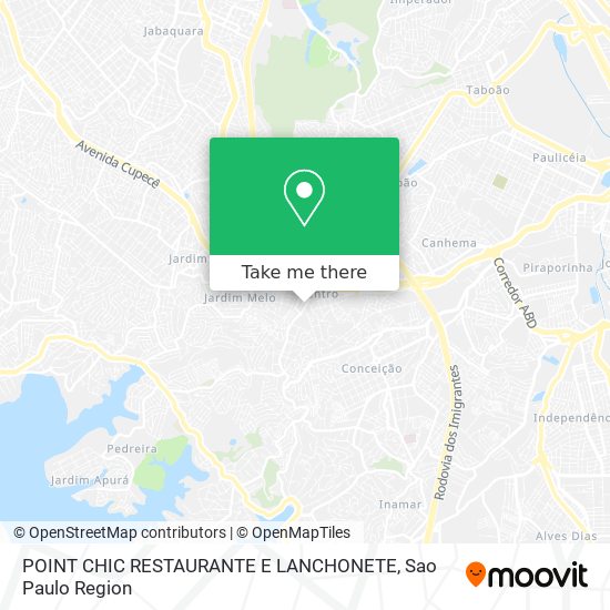 Mapa POINT CHIC RESTAURANTE E LANCHONETE