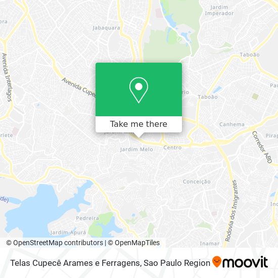 Telas Cupecê Arames e Ferragens map