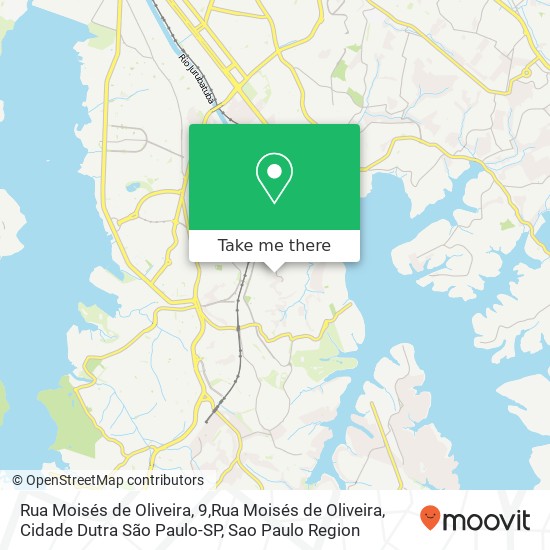 Rua Moisés de Oliveira, 9,Rua Moisés de Oliveira, Cidade Dutra São Paulo-SP map