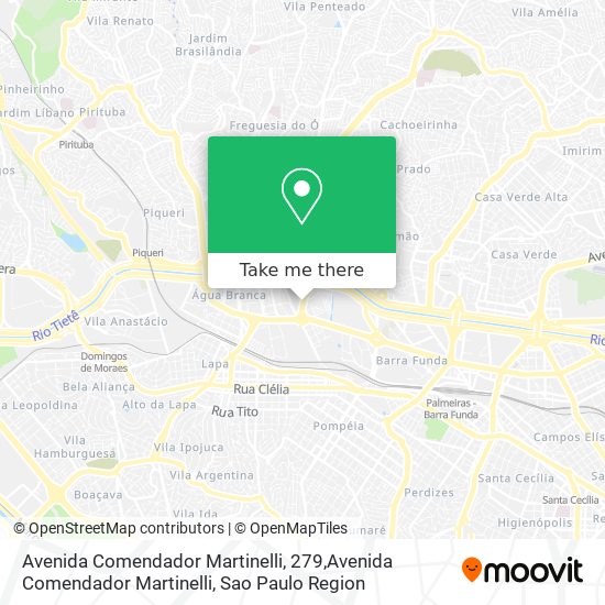 Mapa Avenida Comendador Martinelli, 279,Avenida Comendador Martinelli