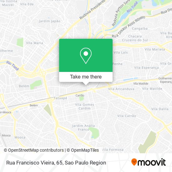 Mapa Rua Francisco Vieira, 65