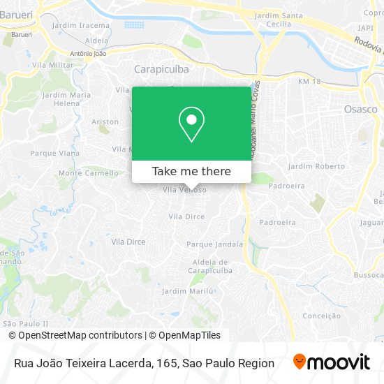 Rua João Teixeira Lacerda, 165 map