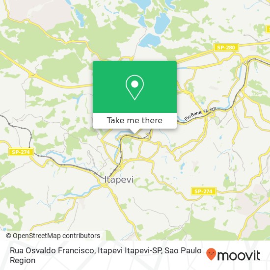 Mapa Rua Osvaldo Francisco, Itapevi Itapevi-SP