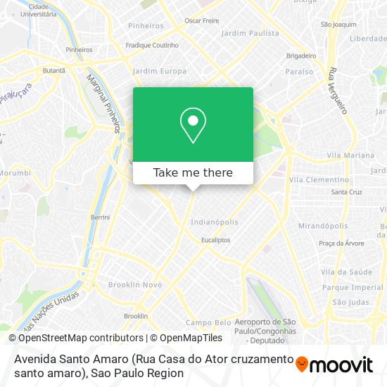 Avenida Santo Amaro (Rua Casa do Ator cruzamento santo amaro) map