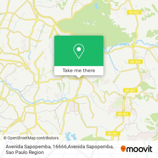 Mapa Avenida Sapopemba, 16666,Avenida Sapopemba