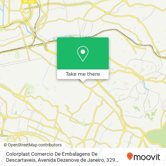 Colorplast Comercio De Embalagens De Descartaveis, Avenida Dezenove de Janeiro, 329 Carrão São Paulo-SP 03449-000 map