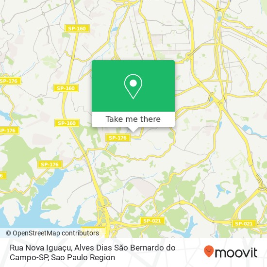 Mapa Rua Nova Iguaçu, Alves Dias São Bernardo do Campo-SP